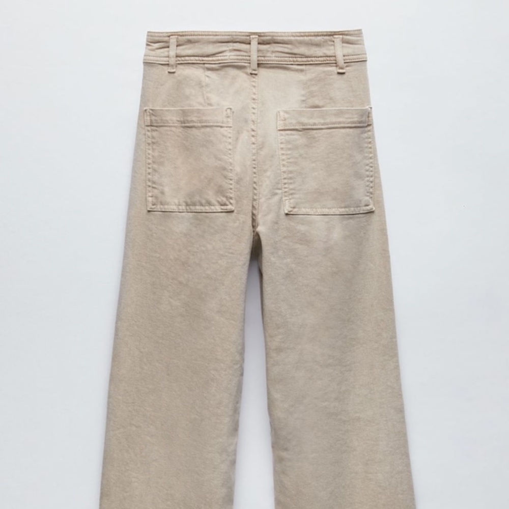 ZARA high waisted pants - cream